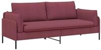 vidaXL Sofa 188 x 81 x 89 cm 2-Sitzer Sofa Weinrot 188x81x89 cm Stoff, 1 Teile