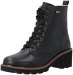 Schn&uuml;rboots REMONTE, Damen, Gr. 44, w&auml;rmend, schwarz, Leder, Textil, unifarben,