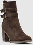 Stiefelette ESPRIT "LOLINA", Damen, Gr. 37, braun, Lederimitat, Schuhe Stiefelette,