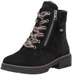 Winterboots REMONTE, Damen, Gr. 44, Lammwolle, schwarz, Leder, Textil, unifarben,