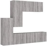 vidaXL TV-Wand 5-tlg. Wohnwand Grau Sonoma Holzwerkstoff, (1-St)