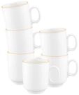 Seltmann Weiden Becher Sento Home Pure Lines Becher mit Henkel 400 ml, 6-tlg.,