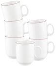 Seltmann Weiden Becher Sento Home Pure Lines Becher mit Henkel 400 ml, 6-tlg.,