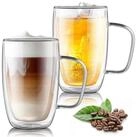 LuxusKollektion Latte-Macchiato-Glas Doppelwandige Kaffeegl&auml;ser 2er Set 500ml...