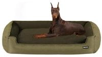 LuxusKollektion Hundebett Hundebett abnehmbar waschbar olivgr&uuml;n L 120 x B 90 x...