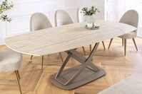 riess-ambiente Esstisch INCEPTION 130-190cm natur &ndash; oval, Keramik, Travertin,