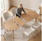 IDIMEX Esstisch LAMISA, Esszimmertisch oval 120-200x80 cm ausziehbare...