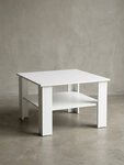 KADIMA DESIGN Couchtisch Couchtisch WL5.834 Wei&szlig; 60x42x60 cm Design Holztisch...