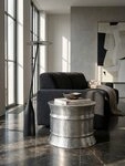 KADIMA DESIGN Couchtisch Couchtisch 62x41x62cm Aluminium Silber Beistelltisch