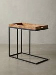 KADIMA DESIGN Beistelltisch Beistelltisch Massivholz 70x65x34 cm mit...