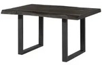 Massivmoebel24 Esstisch FREEFORM Mango Massivholz grau (Massivholz zerlegt 51 kg