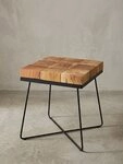 KADIMA DESIGN Beistelltisch Beistelltisch 45 x 45 x 51 cm Akazie Massivholz mit