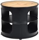COSTWAY Beistelltisch Nachttisch, Metall, rund, 3 Ebenen, 50x50x41,5cm