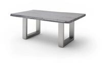 Robas Lund Couchtisch CARTAGENA, Akazie Grau, U-Gestell Edelst.-Optik...