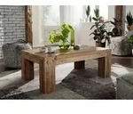 Massivmoebel24 Couchtisch Couchtisch Teak 120x80x45 BASSANO #105 beige 120 cm x...