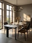 KADIMA DESIGN Esstisch Esszimmertisch 180x95x77 cm Keramik Glas Esstisch Wei&szlig;