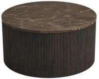House Nordic Couchtisch Ida Couchtisch &Oslash;80cm Marmor Dekor braun.