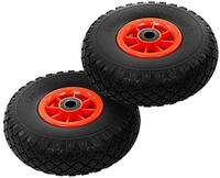 vidaXL Rollwagen Sackkarrenr&auml;der 2 Stk. Massives PU 3,00 - 4 (260 x 85), (2...