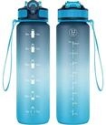 LuxusKollektion Trinkflasche Trinkflasche 1l Strohhalm BPAfrei Auslaufsicher...