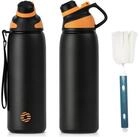 LuxusKollektion Trinkflasche Trinkflasche Edelstahl Magnetdeckel BPAfrei 1l...
