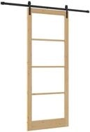vidaXL Haust&uuml;r Schiebet&uuml;r ORKDAL Nat&uuml;rlich und Schwarz 93 x 232 cm (1-St)