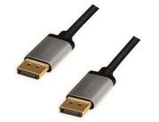 LogiLink LOGILINK DisplayPort-Kabel CDA0100, Stecker/Stecker, Alu, 4k, 1m