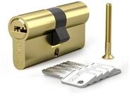 LuxusKollektion Vorh&auml;ngeschloss Messingzylinder Euro 30/30mm poliert m.5...