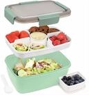 LuxusKollektion Lunchbox Lunchbox Brotdose Bento F&auml;cher Salatbox Gabel 2000ml
