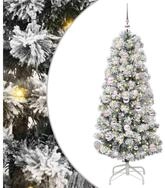 vidaXL Christbaumschmuck K&uuml;nstlicher klappbarer Weihnachtsbaum Gr&uuml;n und Wei&szlig;...