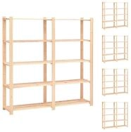 vidaXL Schwerlastregal Lagerregale 5 B&ouml;den 5 Stk. 170x38x170cm Massivholz...