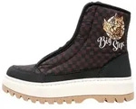 DOGO Shelly Boots Schn&uuml;rstiefel Big Steps Cat Damen Stiefeletten Winterstiefel