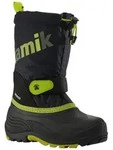 Kamik Waterbug 5G (wasserdicht) schwarz/gr&uuml;n Kinder Winterstiefel schwarz...