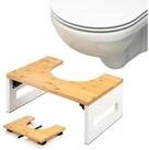 eluno Fu&szlig;hocker Toilettenhocker, aus Bambus, platzsparend zusammenklappbar