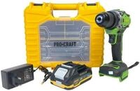 PRO CRAFT Akku-Schrauber PA18Pro2-1B-C Akku Bohrschrauber 20 V 30 Nm Brushless...