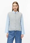 s.Oliver Funktionsweste Strickjacke Strickweste aus Alpakamix grau M (38)