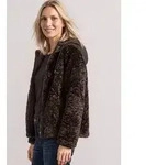 STREET ONE Fellimitatjacke in Unifarbe braun 34 EU