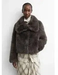 comma Winterjacke Outdoor-Jacke Statement Fake-Fur-Jacke braun XS