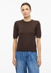s.Oliver Kurzarmpullover Strickpullover Weicher Kurzarm-Strickpullover im Slim Fit