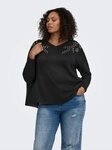 ONLY CARMAKOMA V-Shirt CARALBA L/S V-NECK DECO TOP JRS BF Kunstfaser, regular...