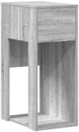 vidaXL Schreibtisch Computerschrank mit Schublade Grau Sonoma 30x44x74 cm