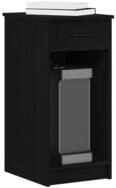 vidaXL Computerschrank vidaXL Computerschrank mit Schublade Schwarz 35x45x77 cm