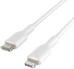 Belkin BOOST CHARGE Lightning auf USB-C Kabel, 2m Lightningkabel, (200 cm) wei&szlig;
