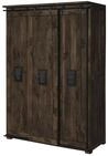 Massivmoebel24 Kleiderschrank RAILWAY (Mango 140x65x200 grau lackiert RAILWAY...