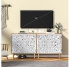 LuxusKollektion Buffet Sideboard Wohnzimmer geschnitzt T&uuml;ren verstellbare...