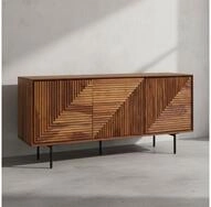 KADIMA DESIGN Kommode Sideboard 148x72x40 cm Massivholz / Metall Anrichte...