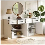 STILVORA Sideboard Wohnzimmerschrank mit Schubladen Kommode f&uuml;r Flur,...