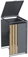 HOME DELUXE M&uuml;lltonnenbox mit Front in Holzoptik - KANTO (f&uuml;r 1 x 240L-