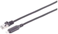 S-Conn USB-C LAN Adapterkabel 1G USB-C > RJ45 ALU schwarz 5,0m Netzwerk-Adapter