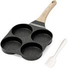 LuxusKollektion Bratpfanne Pfanne Induktion Eierpfanne Granitbeschichtung 4Loch