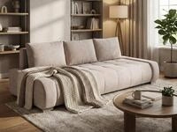 Beautysofa Schlafsofa DRACO 3-Sitzer mit Schlaffunktion und Bettkasten, Modernes